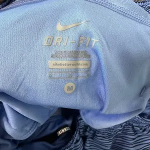 Nike Dri-FIT Womens Running‎ Shorts Blue Black Wave Print Size M Zip Pocket thumbnail 7
