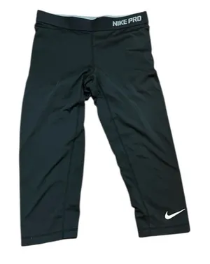 Nike Pro Black Athletic Training Workout Running Compression Leggings Womens thumbnail 1