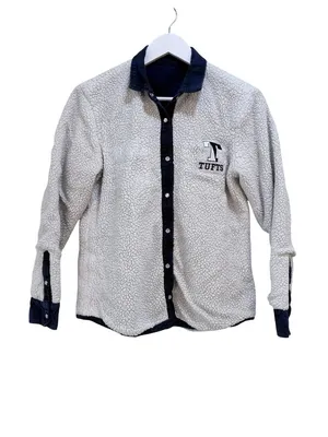 Spirit Tufts University Reversible Sherpa Flannel Shirt Jacket Shacket Medium thumbnail 2