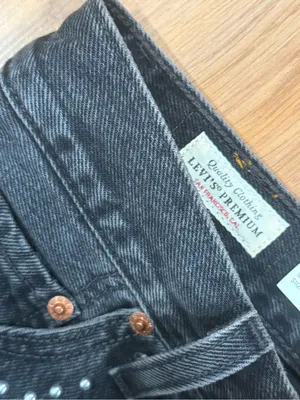 Levi's Black Denim Mini Skirt with Silver Stud Accents thumbnail 4
