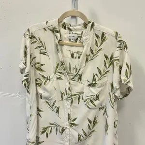 Piyama Maggie Pajama Set Olive Leaf Matching Set Medium White Green Loungewear thumbnail 5