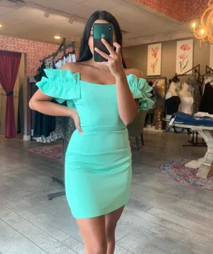These Three Boutique Teal Dress thumbnail 2