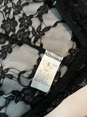 Amazon Black Lace Long Sleeve Top thumbnail 3