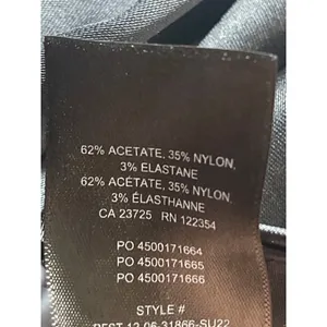 Aritzia Ten by Babaton Women's Black Satin Straight Leg Trousers Dress Pants 10 thumbnail 4