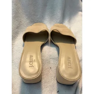 J.Crew‎ Block Heel Slide Sandals Suede Beige Minimalist Neutral Size 11 thumbnail 5