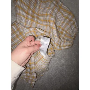 Anthropologie Maeve Plaid Square-Neck Blouse bohemian-style Xs Puff Sleeve thumbnail 10