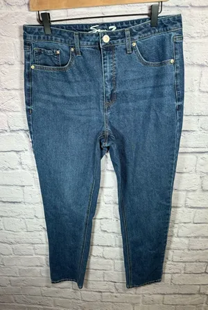 Seven 7 Slim Straight Jeans dark wash women’s‎ size 10 denim pants thumbnail 1