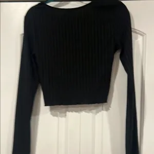 Princess Polly Black Abigail Ribbed Wrap top size‎ 8 thumbnail 6