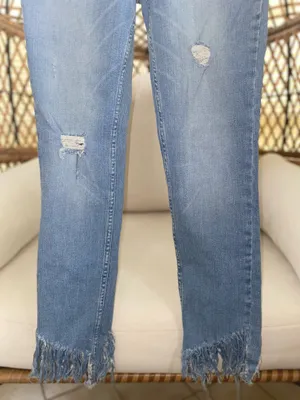 Free People We The Free Great Heights Frayed Skinny Jeans Size 26 thumbnail 5