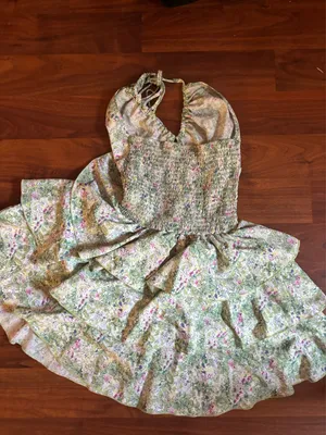 Green floral dress thumbnail 2