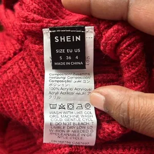 Red Cropped Knit Sweater Textured Balloon Sleeve Y2K Indie Sleaze S thumbnail 4