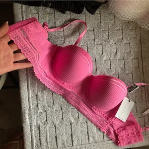 Pink Lace Bra Top Size 34C thumbnail 14
