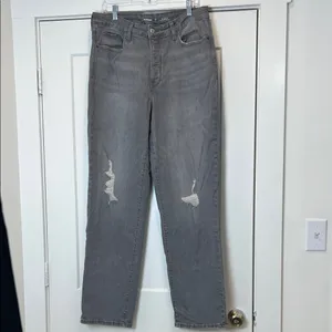 Old Navy Women's Gray Hi rise O.G. Loose jeans size 14 Tall. thumbnail 3