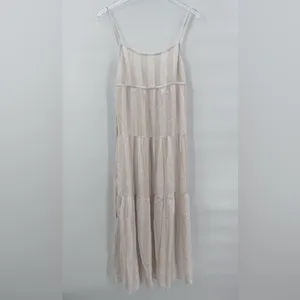 Anthropologie Cloth & Stone‎ Striped Linen Blend Tiered Maxi dress size s thumbnail 2