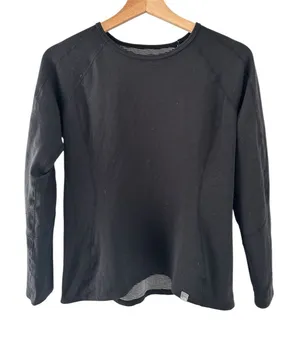 North Face FlashDry Black Crew Neck Top Medium Athletic Hiking Layer Outdoor thumbnail 1