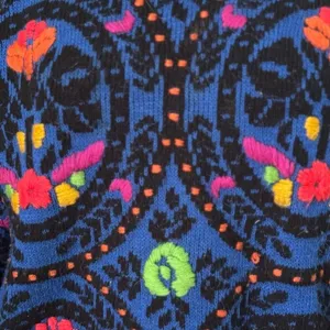 Vintage Western Connection Knit Sweater Boho Cowgirl Floral Statement Medium‎ thumbnail 4