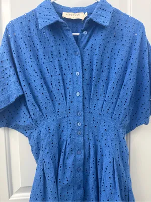 Exquise Tobie Eyelet Mini Shirtdress thumbnail 3