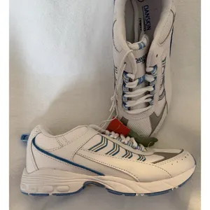 Danskin Now White Blue Gray Athletic Sneakers Women Lace Up Rubber Geometric thumbnail 2