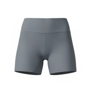 CRZ YOGA Women’s High Rise Biker Shorts Gray Yoga Workout Athletic Stretch thumbnail 2