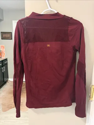 C California Burgundy Athletic Full-Zip Jacket - Medium athleisure thumbnail 5