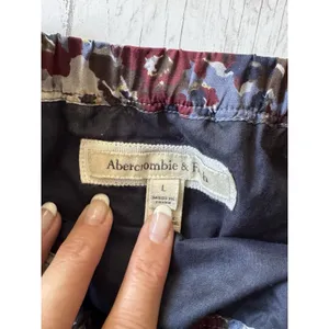 Vintage Abercrombie & Fitch Large Floral Navy Lace Ruffle Airy Mini Skirt Y2K thumbnail 3