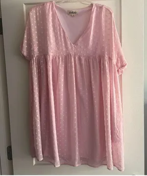 Listicle Babydoll Dress Pink Swing thumbnail 3