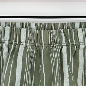 Fresh Produce‎ Green Striped Cotton Cargo Crop Capri Pants Size S Boho Indie thumbnail 8
