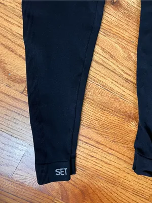 Set Active High Waist Black Leggings thumbnail 6