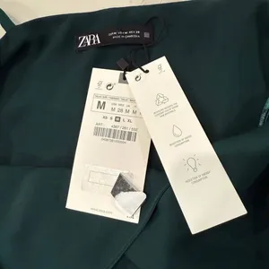 Zara NWT Satin Lace Asymmetrical Midi Slip Dress Womens Medium EmeraldGreen Sexy thumbnail 7