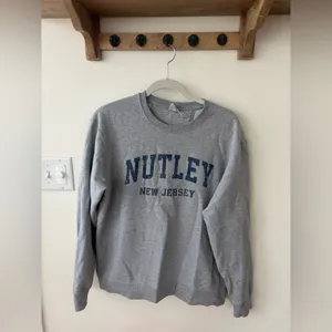 NUTLEY NJ vintage inspired port & company pullover Crewneck sweatshirt LARGE thumbnail 7