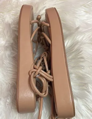 Torrid Tie Ankle Strappy Flatform Sandal Nude. Size 8.5 WW thumbnail 4