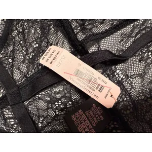 Victoria Secret Lingerie Teddy One Piece Bodysuit XL Black Lace Strappy Unlined‎ thumbnail 4