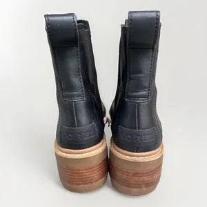 Sorel Lennox Chelsea Black Leather Waterproof Ankle Boots Womens 8.5 LL3853-010 thumbnail 6
