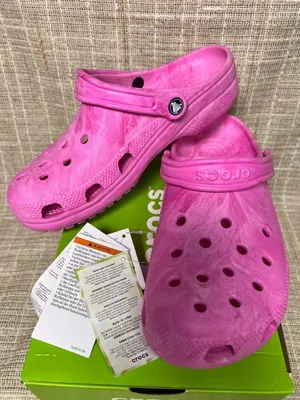 Crocs Unisex Adult Pink Classic Watercolor Marbled Clog US 9 Mens/ 11 Womens NEW thumbnail 3