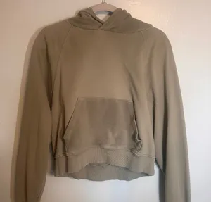 Olive Green Cropped Hoodie thumbnail 1