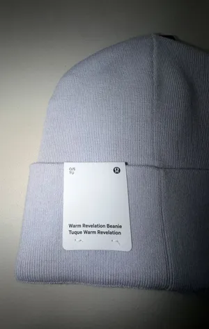 Lululemon Warm Revelation Beanie Wordmark Serene Blue Sunburst Orange thumbnail 2
