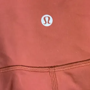 Lululemon Mid Rise 7/8 Leggings Dark Terracotta Mesh Panels Athleisure Size 4 thumbnail 5