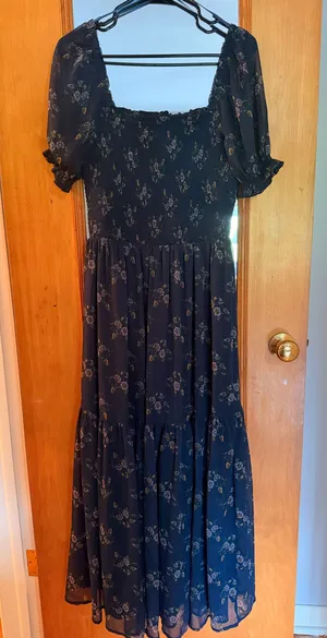 Patrons of Peace Navy Floral Maxi Dress thumbnail 1