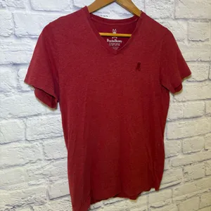Psycho Bunny Men's X-Small Tee Shirt V-Neck Red Pima Cotton Classic Size 3 thumbnail 6