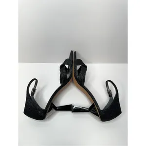 Franco Sarto Sandals Size‎ 6 Black Leather Ankle Strap Sparkly Heels thumbnail 7