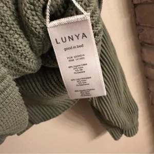 LUNYA Cozy Cotton Silk‎ Reversible Sweater Green Size L thumbnail 6