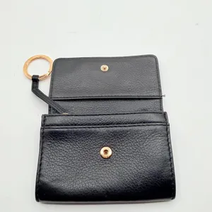 Michael Kors Jet Set Fold Over Coin Purse Card Case‎ Wallet Womens S Black thumbnail 3