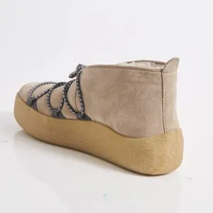 NEW Free People Snowdrop Micro Genuine Shearling Boot 9M, DUST BUNNY SUEDE thumbnail 4