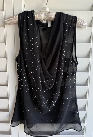 Victoria Secret Tank Top Crystal Embellished sz M thumbnail 1