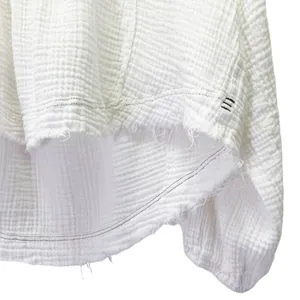 Free People Cozy Dreams Top Textured Cotton Loose Pullover in Soft White Size XS thumbnail 8