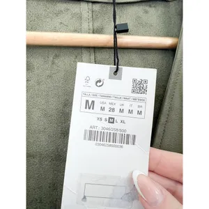 NEW ZARA Faux Leather Pinafore Dress Medium Sage Green Deep V Gold Buttons thumbnail 6