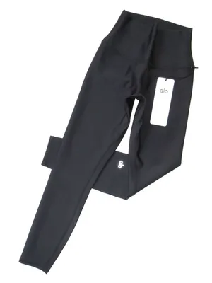 NWT Alo Yoga 7/8 High-Waist Airlift Legging in Black Stretch Workout XS thumbnail 2