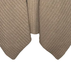 Ann Taylor Open Cardigan Sweater Size Small Tan Sleeveless Womens Wool‎ Blend thumbnail 3