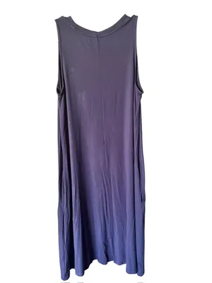 Time & Tru Women’s Navy Blue Loose Fitting Dress with Pockets thumbnail 3