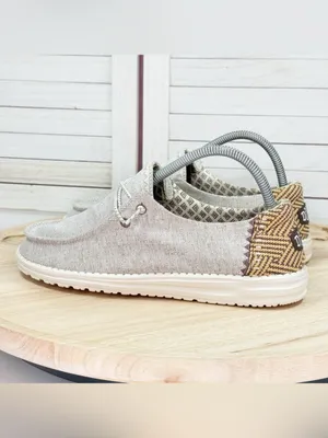 Hey Dude Wendy Chambray Woven Loafers Java Beige Women 8 Casual Streetwear thumbnail 3